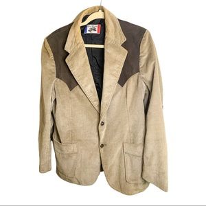 Vintage corduroy Western suit jacket blazer